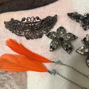 Jeweled metal hair accessories